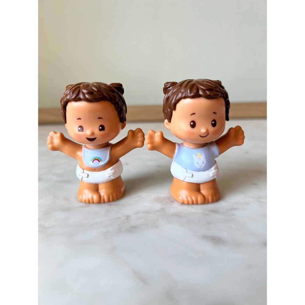 Snuggle Twins Rainbow and Unicorn Bibs Fisher-Price Little People